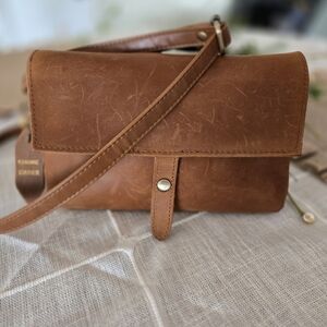 Brown Leather Crossbody Bag